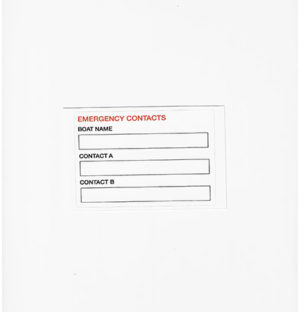 Emergency Contacts Safety Stickers
