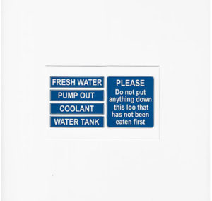 Boat Water Tank Safety Stickers