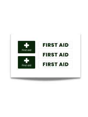 'First Aid' Boat Safety Stickers