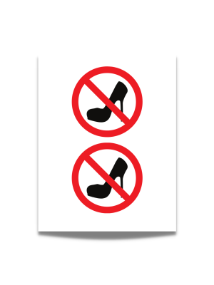 'No Heels' Boat Safety Stickers