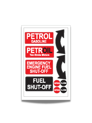'Petrol/Fuel Shut Off' Boat Safety Stickers
