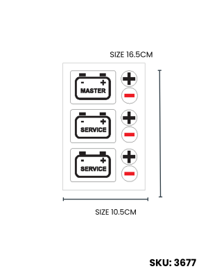 Battery Master & Service Safety Stickers | Suffolk Marine Safety