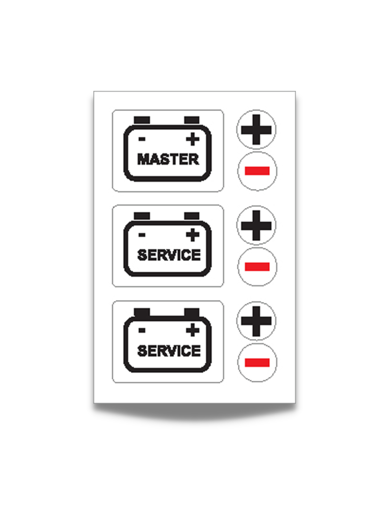 Battery Master & Service Safety Stickers | Suffolk Marine Safety