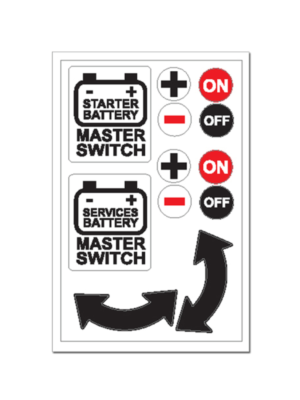 ‘Battery Master Switch’ Boat Safety Stickers