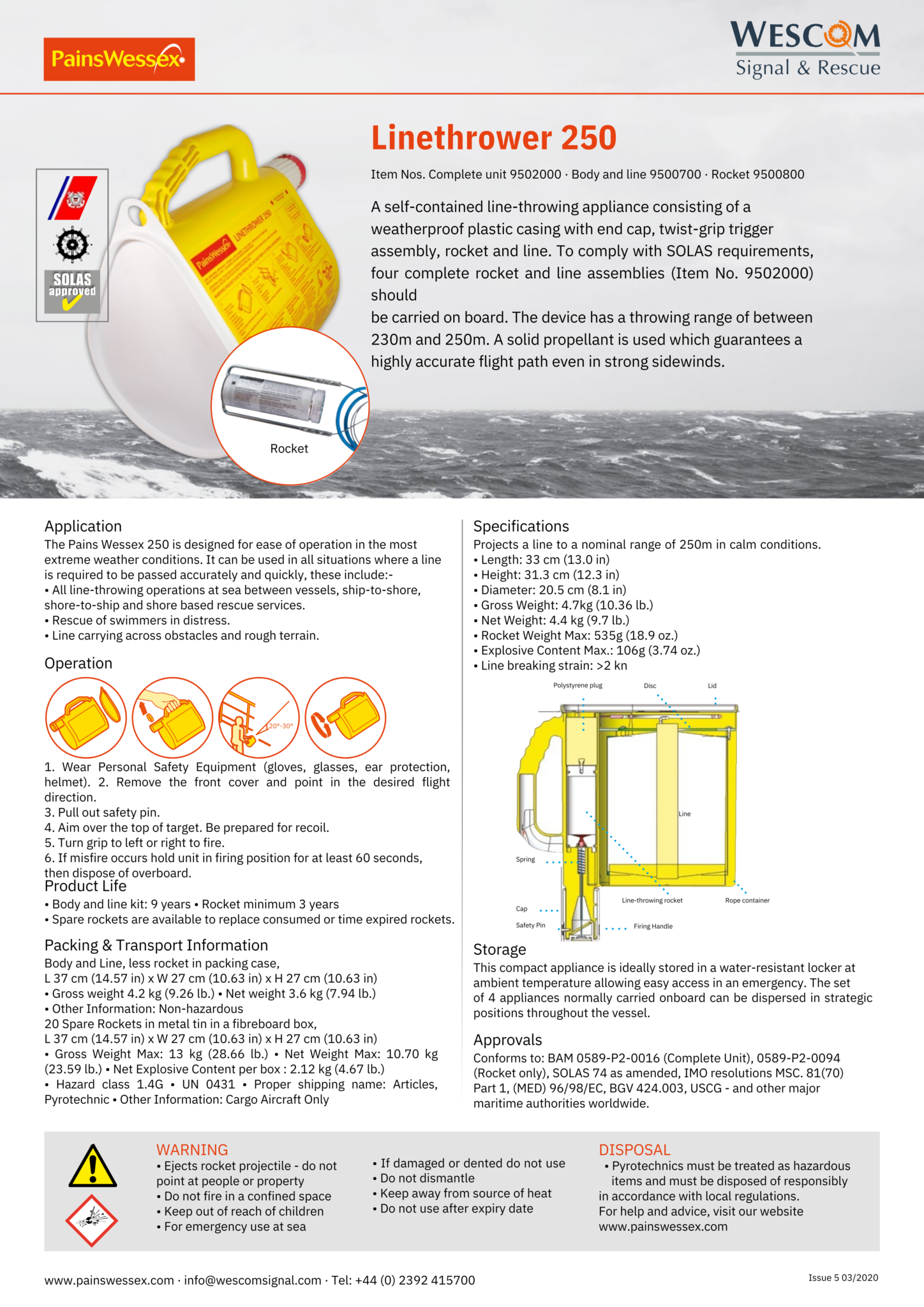 PainsWessex Line Thrower 250 – Collection Only | Suffolk Marine Safety